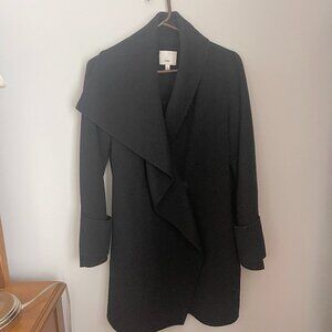 Women's Vince Black Wool Blend Car Coat - Size P